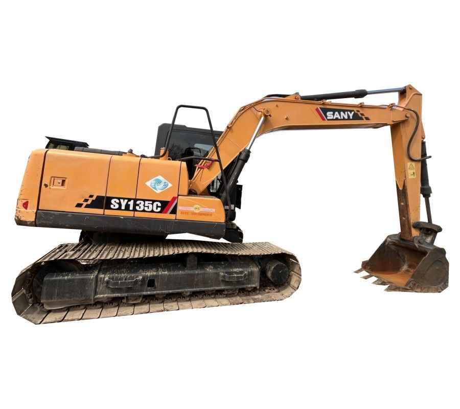 13トンの小型使用されたSanyの掘削機SANY SY135Cのバックホウの油圧クローラー掘削機
