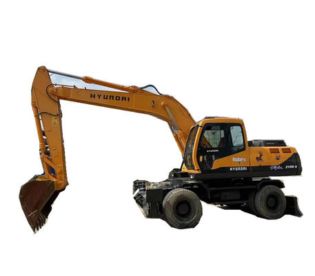 使用されたヒュンダイRobex 210W 21のトン210W-9の車輪の掘削機