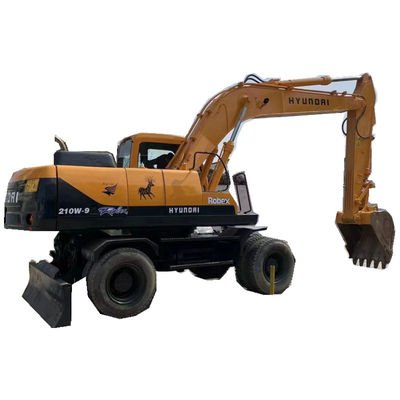 限られるR210W 9ヒュンダイの車輪の掘削機は頑丈な操作の重くする22トンを土地を選定する